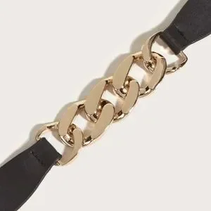 Accessories | Black Chain Detail High Waist Belt Dress Gold  display picture 1